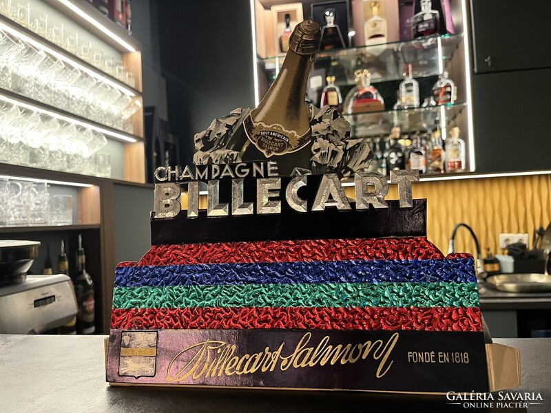 CHAMPAGNE CLUB - Ritka vintage Billecart-Salmon pezsgő reklámtábla az 1960–70-es évekből