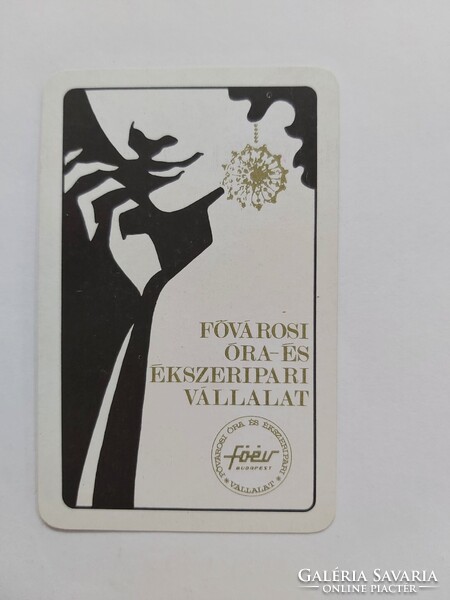 FŐVÁROSI ÓRA-ÉS ÉKSZERIPARI VÁLLALAT 1976. évi kártyanaptár