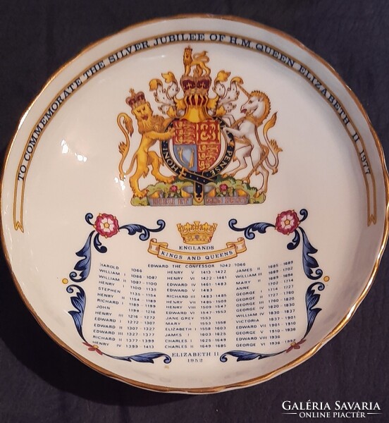 Angol Aynsley Bone China királyi emléktányér