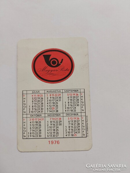 Magyar Posta 1976. évi kártyanaptár