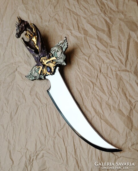 Exkluzív sárkányos tőr FM, Designed by Julie Bell 2002, gyűjteményből. Kés, bicska, tőr, borotva.Nr3
