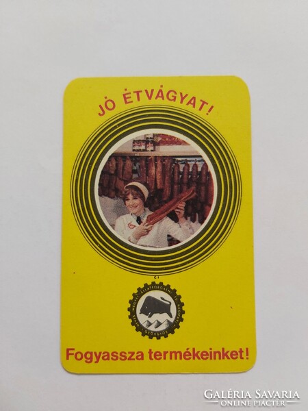 HEVES MEGYEI ÁLLATFORGALMI ÉS HÚSIPARI VÁLLALAT GYÖNGYÖS 1976. évi kártyanaptár