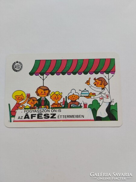 FOGYASZTÁSI SZÖVETKEZET - ÁFÉSZ ÉTTERMEK 1976. évi kártyanaptár