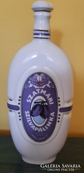 Hollóházi  pálinkás porcelán kulacs