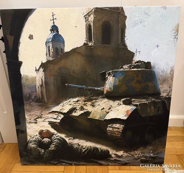 Zsigmond István - “Háborús történet” digitális festmény