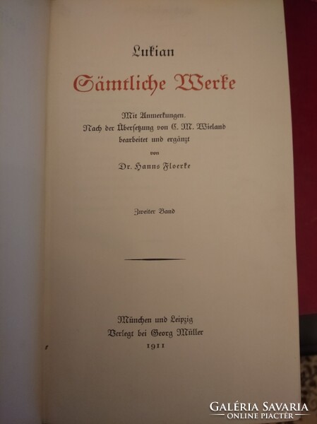Az ókor klasszikusai, német nyelvű sorozat 9 kötete. 1911-es kiadás.