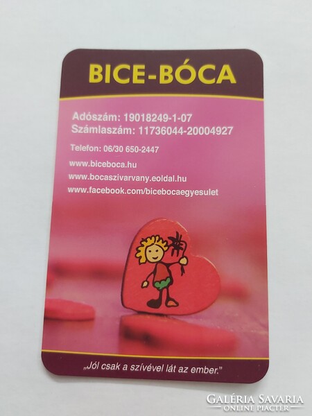BICE-BÓCA EGYESÜLET kártyanaptár 2023
