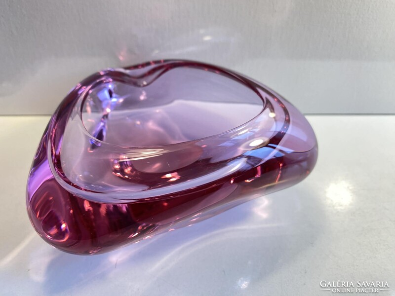 CSODÁS VINTAGE MILOSLAV KLINGER TÁLKA, DÍSZÜVEG, HAMUTARTÓ ('60-as ÉVEK)