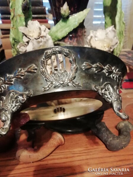 Empire,( Ampír) figurális kínáló jelzett ezüstözött