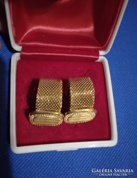 Mens cufflinks in box Gold color. Great gift idea for the holidays