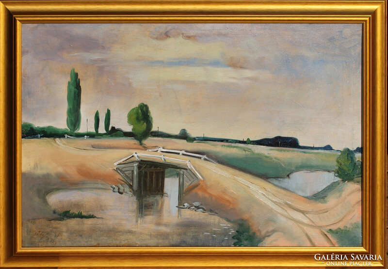 Metykó Gyula: Balatonfelvidéki táj a Hegyestűvel, 1933