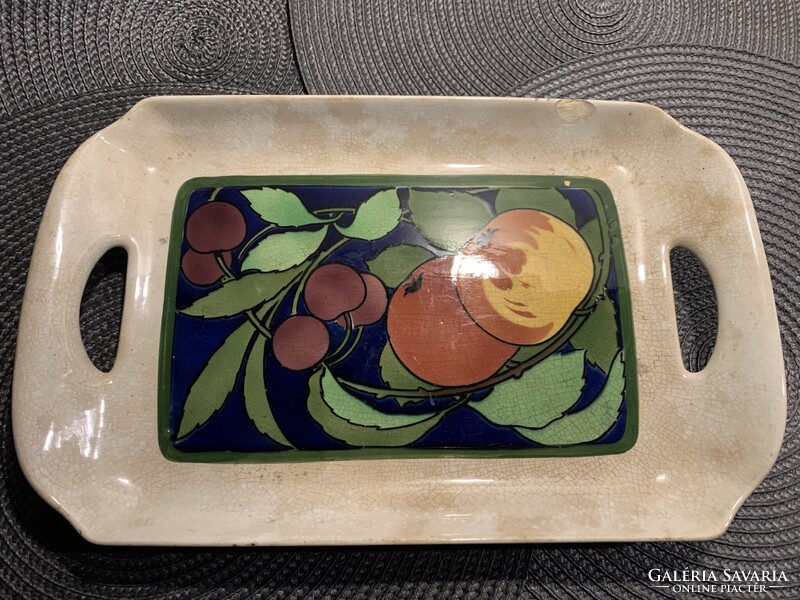 AKCIÓ  -  Antik, régi  ART DECO Villeroy & Boch 5db. kerámia desszertes tányér + tálca