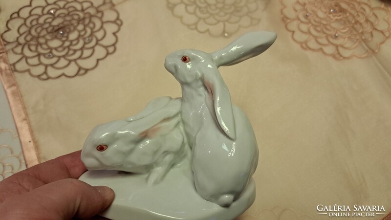 Herendi 1944 ! Nyúl porcelàn ! 12 cm x 12 cm !