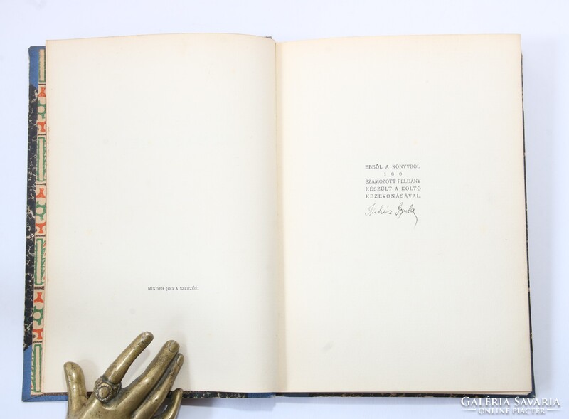 1918 Aláírt - Juhász Gyula Késő szüret verseskötet Első kiadás Különleges darab !!