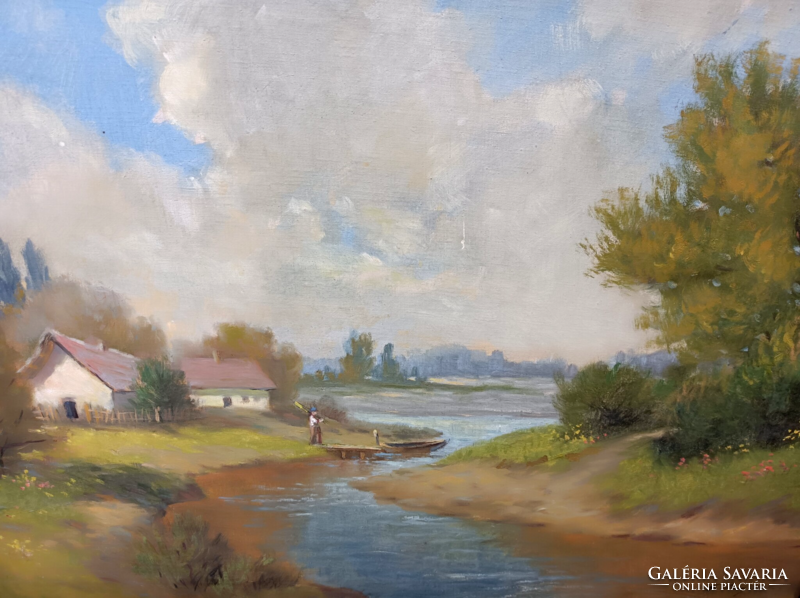 S. Unger Károly  (1919–1977) Csendes folyópart