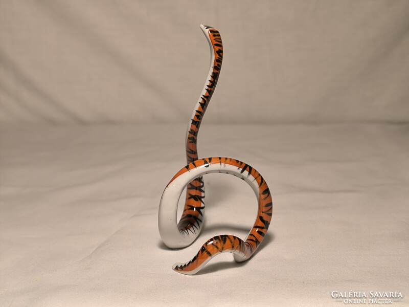 Ritka art deco Kőbányai porcelán kígyó ( Drasche)