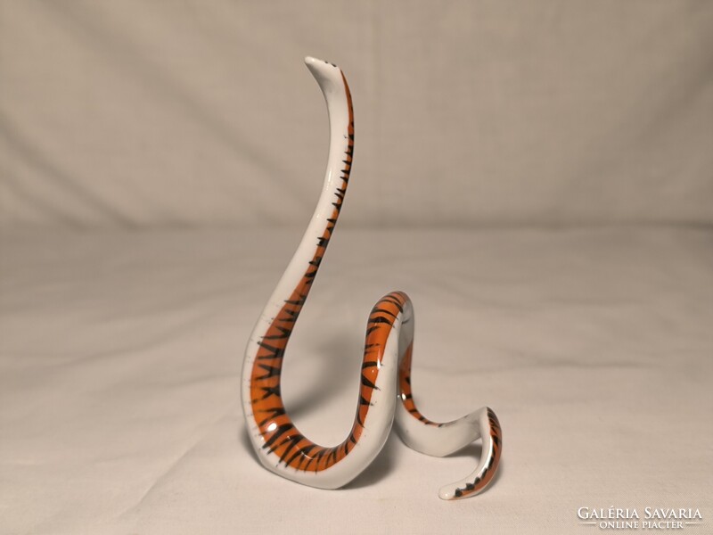 Ritka art deco Kőbányai porcelán kígyó ( Drasche)