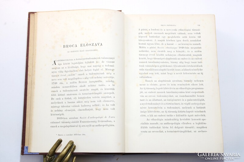 1881 - Topinard Az anthropológia kézi könyve Számos illusztrációval kiadói kötésben !!