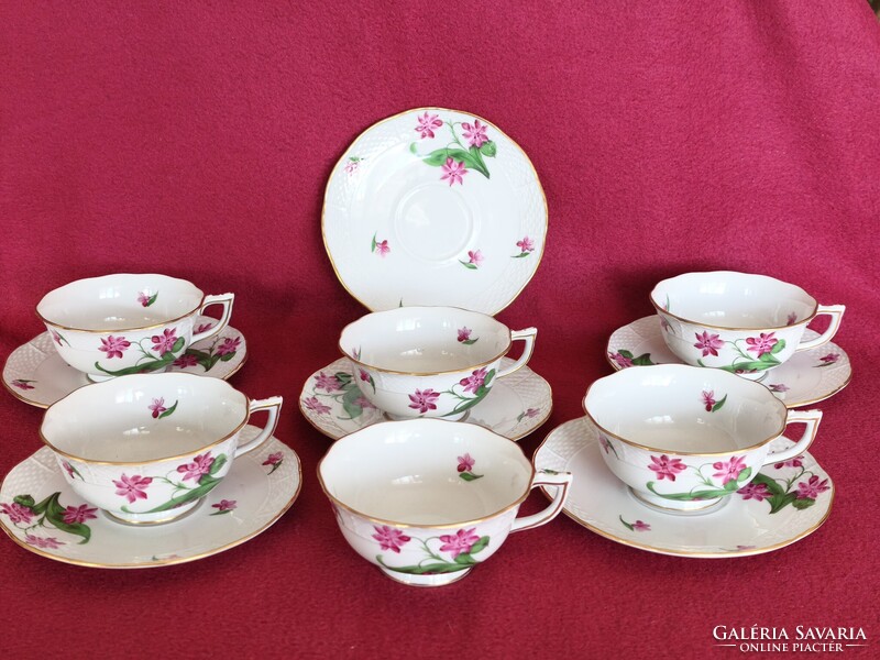 Ó herendi Ritka Jácint mintás teáskészlet
