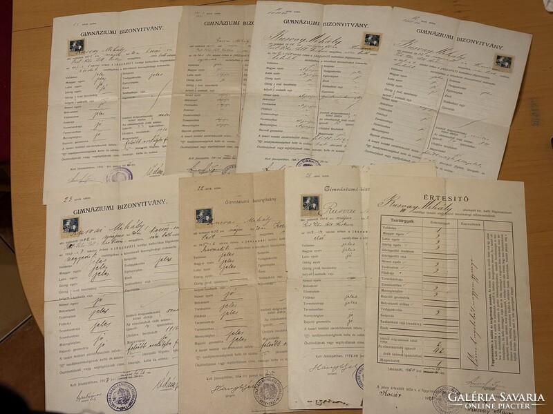 Rusvai Mihály egri kanonok hagyatéka (11db irat, 1913-1926)