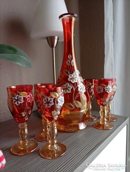 Bohemia kézzel festett italos szett