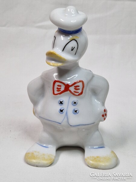 Ritkább Donald kacsa porcelán figura hibátlan állapotban 11,5 cm. magas