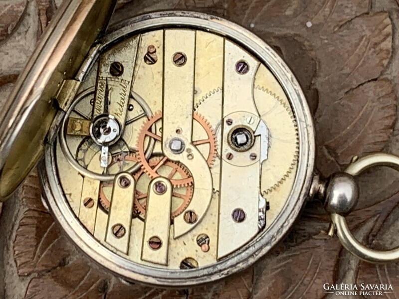 Női ezüst apáca zsebóra nyaklánc óra 44 mm