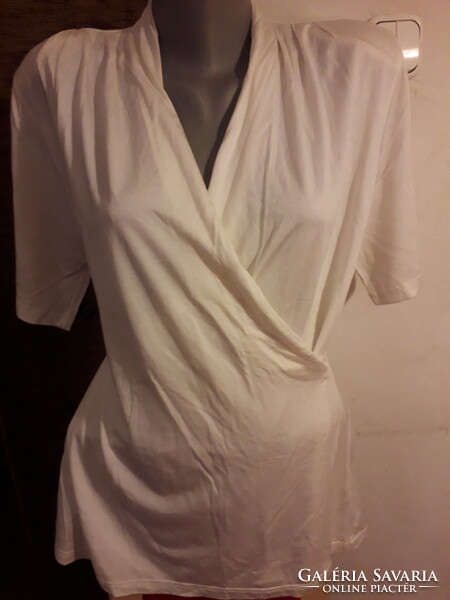 GIANINI fehér rugalmas átlapolós felső tunika 44 újszerű