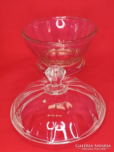 Art deco stílusú üveg BONBONIER / cukortartó