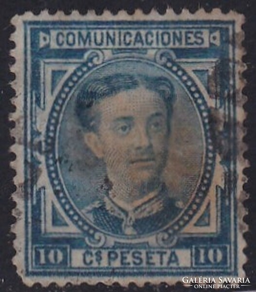 1876 Spanyolország 10 cent Régi Bélyeg Alfonso XII. Király