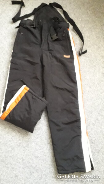 Nature fekete csatos cipzáros zsebes sínadrág overáll M. újszerű.