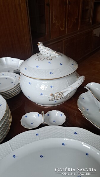 Herendi Kék virág mintás étkészlet