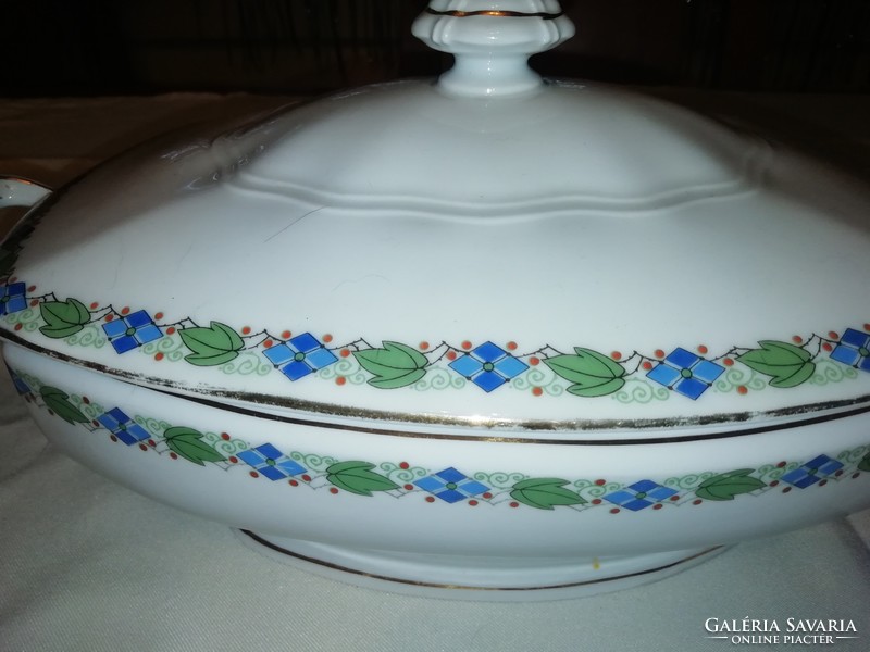 Antik porcelán leveses tál jelzett hibátlan állapotú