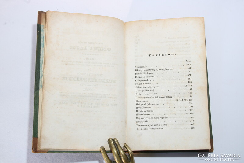 1841 Orvosi tár  - Pálinkaiszákosság, Az Aradi kórház kihajtható metszetével Érdekes orvosi cikkek !