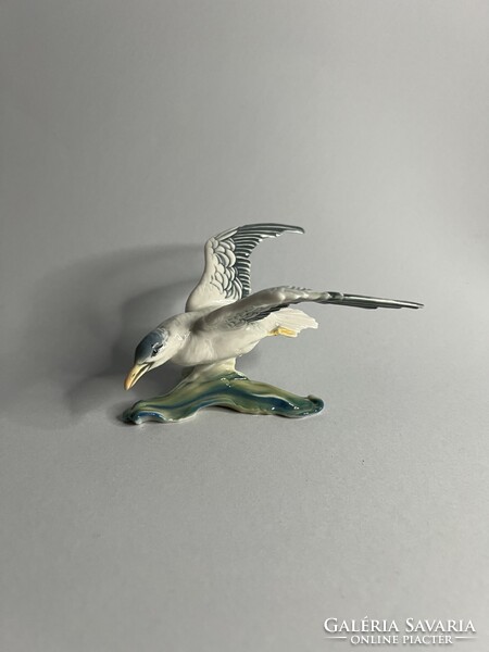 KARL ENS Volkstedt porcelán madár, sirály