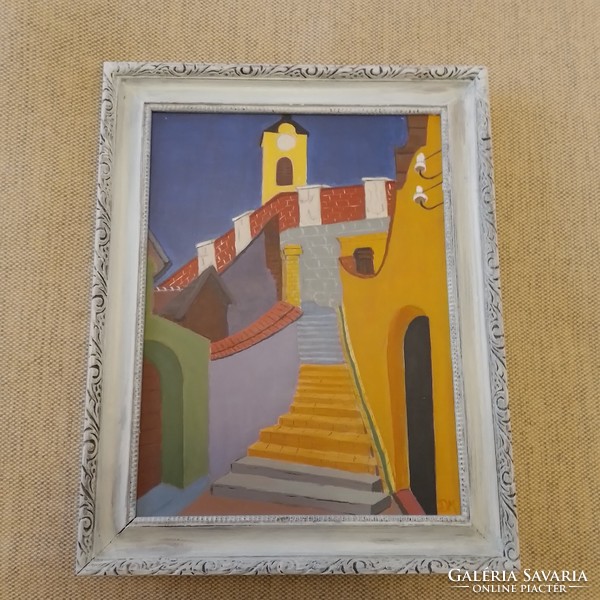 Vörös Géza Szentendrei lépcső akril másolat