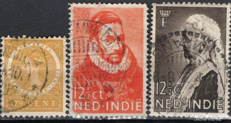 Holland India, régi hibátlan, pecsételt kis válogatás.   346.