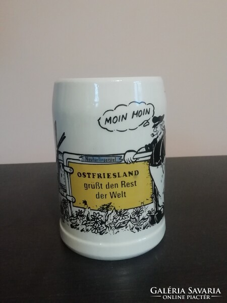 Német sörös korsó, 0,5 liter, V.