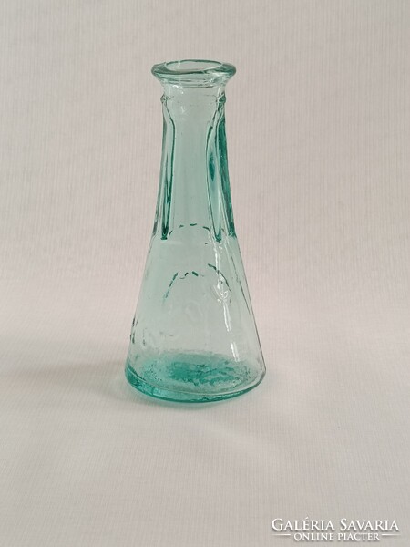 Vintage türkizkék öntött PORCIÓS ÜVEG