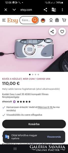 Kodak Easy Load 35  KE85 - vadonatúj kompakt analóg fényképezőgép