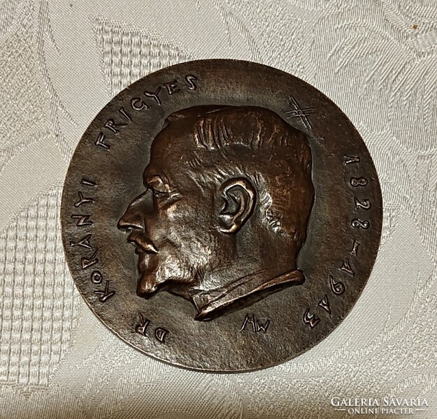 Madarassy Walter : Dr. Korányi Frigyes emlék plakett, kétoldalas