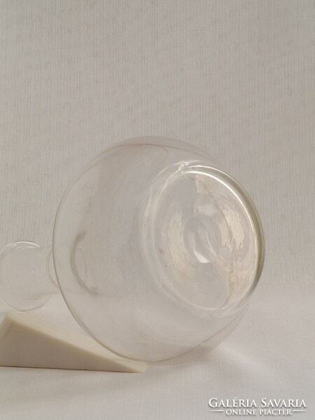 Vintage hutaüveg BUTÉLIA / BUTELLA csíkokkal