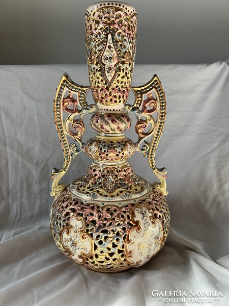 Fischer Ignác áttört díszváza