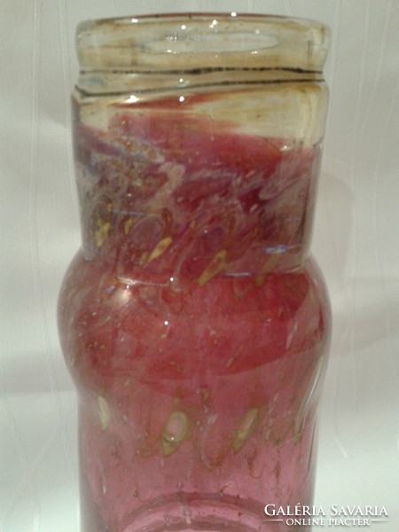Erwin Eisch  Pfauenauge Collection Cranberry Art üveg váza 24.5 cm