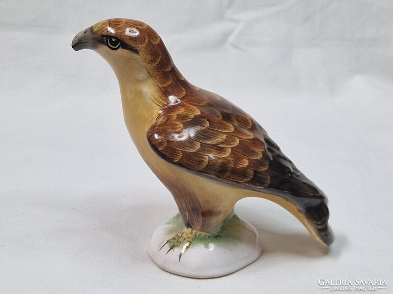 Bodrogkeresztúri szép kézi festésű kerámia madár figura hibátlan állapotban eladó 11 cm. magas