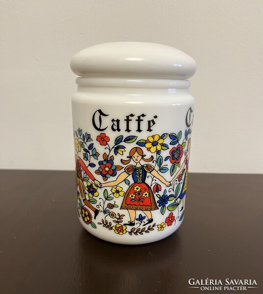Ritka vintage CERVE Olaszország opálüveg kávétartó