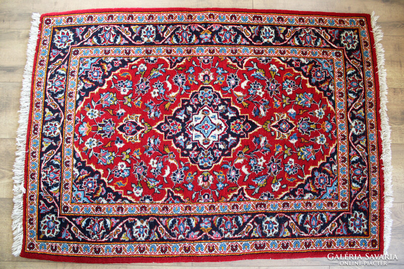 KÁSHÁN / KESHAN 105 x 150 cm iráni kézi perzsaszőnyeg, igazi ritkaság, használt, de szép állapotban