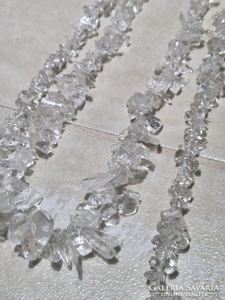 Hegyi kristály nyaklánc 2db  ! Gyönyörű!