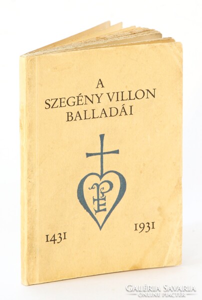 Aláírt Sorszámozott Szabó Lőrínc - A szegény Villon tíz balladája Bisztrai Farkas Ferenc kiadványa !