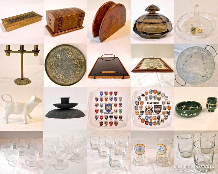 Herendi zöld virág mintás porcelán tálca, szendvics tálca, desszert tálca (2x49,5x17,5) (121.)